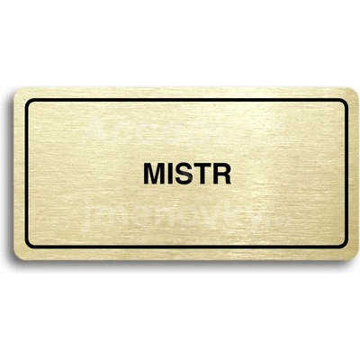 ACCEPT Piktogram MISTR - zlatá tabulka - černý tisk