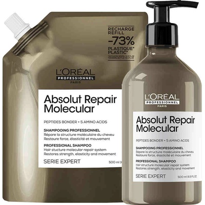 L´oréal Professionnel Serie Expert Absolut repair Molecular Shampoo Šampon pro poškozené vlasy 500 ml