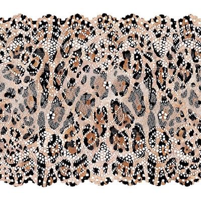 Takoy Elastická krajka 15 cm s potlačou leopard