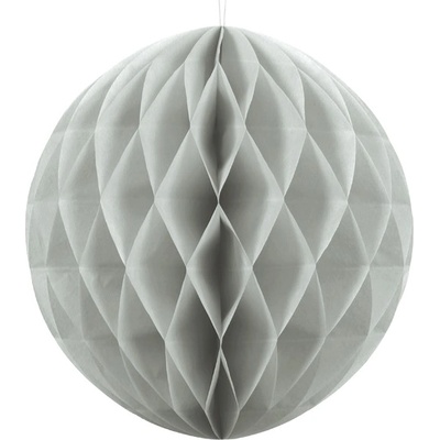 PartyDeco Хартиена Топка за Декорация, Светлосива, 20 см