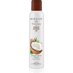Biosilk Silk Therapy Whipped Volume Mousse обемна пяна За коса с кокосово масло 227 гр