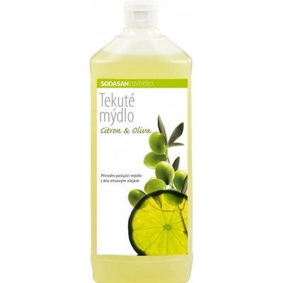 Sodasan Citron & oliva tekuté mýdlo BIO náhradní náplň 1 l – Zboží Mobilmania
