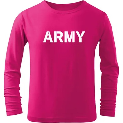 DRAGOWA детска тениска с дълъг ръкав Army, розова (7186)