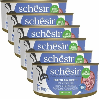 Schesir cat tuniak so sleďom v želé 6 x 140 g