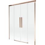 Mexen Rox двукрила плъзгаща се преграда за вана 150 x 150 см, прозрачна, розово (8C9-150-002-60-00)