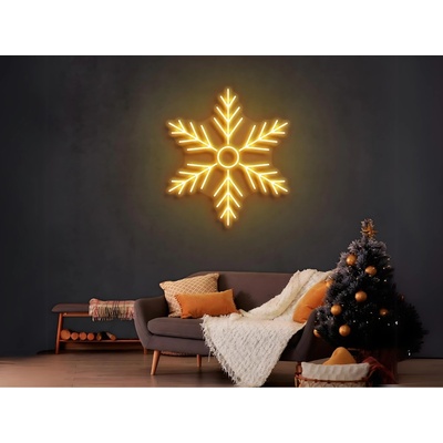Fotověci Neonový Nápis Neon LED Sněhová Vločka Vánoční Hvězda Dekorace Vánoce Christmas (Vyrábíme i na Míru)