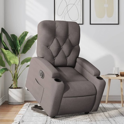 vidaXL 11461.3204742 Elektrické zvedací polohovací taupe textil