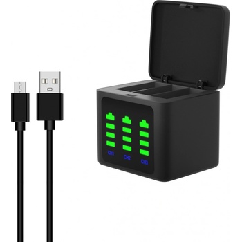 ROLLIN DOK NABÍJEČKA 3 BATERIÍ KAMER GoPro 9 / 10 / 11 / 12 Black GP-903