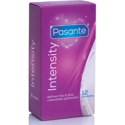 Презервативи с множество ребра и точки, 12 броя - Pasante Intensity (D-225497)