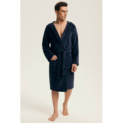 Henderson pánský župan Naps s kapucí Tmavě modrá – Zbozi.Blesk.cz