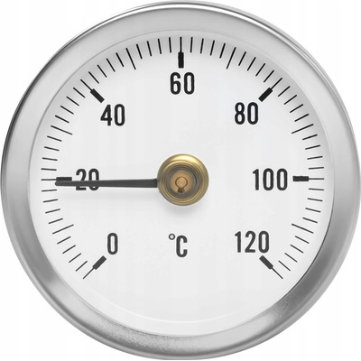 ISO Príložný bimetalový teplomer s pružinou, 0-120 ° C, 8122