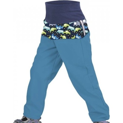 Unuo batolecí letní softshellové kalhoty aqua Autíčka SLIM