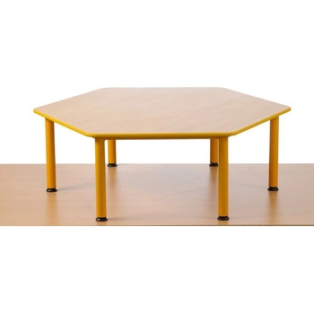 JT MEBEL Predškolský stôl Domino šesťhranný nastaviteľný S340913