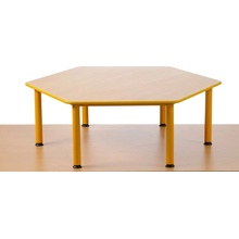 JT MEBEL Predškolský stôl Domino šesťhranný nastaviteľný S340913