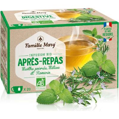 Famille Mary Билков чай за храносмилане с мента, маточина и розмарин, 20 пакетчета, Famille Mary (080266 FM)
