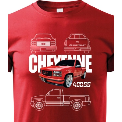 Dětské tričko Chevrolet Cheyenne 400 SS Červená Canvas tričko Bezvatriko.cz 2309