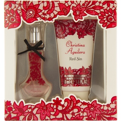 Christina Aguilera Red Sin EDP 15 ml + sprchový gél 50 ml darčeková sada