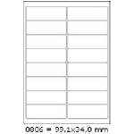 CDRmarket Самозалепващи етикети 99, 1 x 34 мм, 16 етикета, A4, 100 листа (R0ECO.0806A)