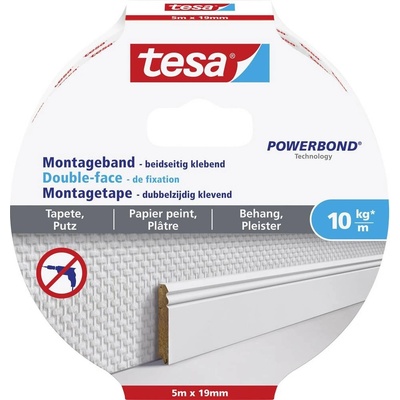 tesa WALLPAPER montážna páska 5 m x 19 mm biela