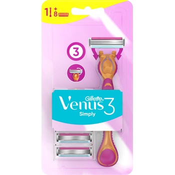 Gillette Venus 3 Дамска самобръсначка Simply Hybrid, 8 ножчета