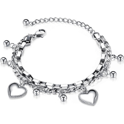 Steel Edge náramok z chirurgickej ocele srdca SEGS1038 Steel