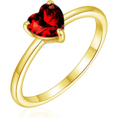 Olivie Strieborný prsteň SRDIEČKO GOLD 8574