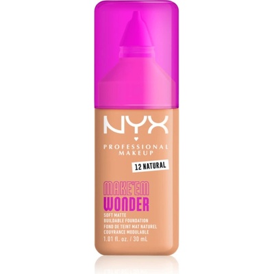 NYX Professional Makeup Make ‘Em Wonder лек матиращ фон дьо тен цвят 12 Natural 30ml