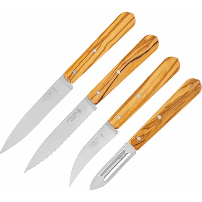 Opinel sada nožů les essentiels oliva 4 ks