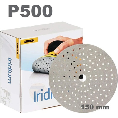 Mirka Iridium brúsny papier Ø150mm 121 dier suchý zips P500