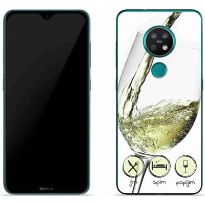 Pouzdro mmCase Gelové Nokia 7.2 - sklenička vína bílé – Zboží Živě