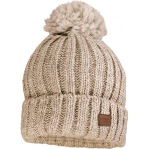 maximo Детска зимна шапка (beanie) maximo Kid's Mütze Rippe mit Pompon und Fleecefutter Beanie - Camel Melange - размер 51-53 cm (904-2947-0511)
