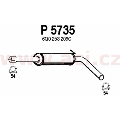 Střední díl výfuku FENNO/IMASAF ACI V P5735