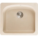 Inter Ceramic Кухненска мивка ICSG 8302 SAND, гранит, едно корито, със сифон, 60x52см (8302) Мивка за вграждане