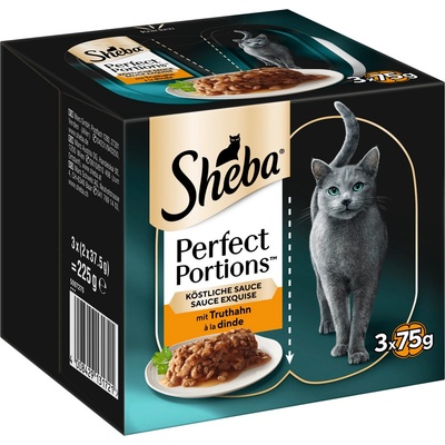 Sheba Perfect Portions s krůtím masem 6 x 37,5 g