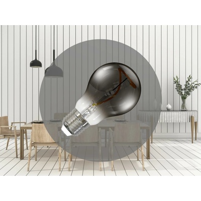 NEDES ZSF104 LED dekoratívna žiarovka Filament SHAPE SMOKE E27, 4W, 1800K, 100lm, jemne čierna