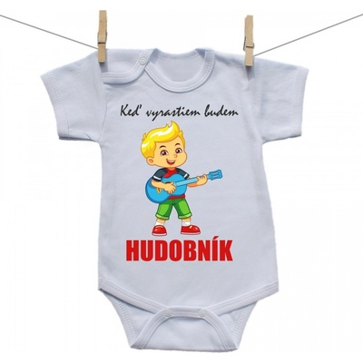Boodyy Body s krátkym rukávom Keď vyrastiem budem hudobník