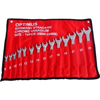 OPTIMUS Звездогаечни ключове 14 бр. 8-24мм OPTIMUS Germany в текстилен калъф (OPTIMUS 8-24mm)