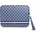 DKNY PU Leather Checkered Pattern and Stripe Laptop Sleeve - дизайнерски кожен калъф за MacBook Air 13, MacBook Pro 13, MacBook Pro 14 и лаптопи до 14 инча (син)