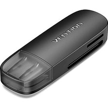 Vention 2-in-1 USB 3.0 A Card ReaderSD+TF Black Dual Drive Letter