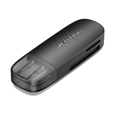 Vention 2-in-1 USB 3.0 A Card ReaderSD+TF Black Dual Drive Letter