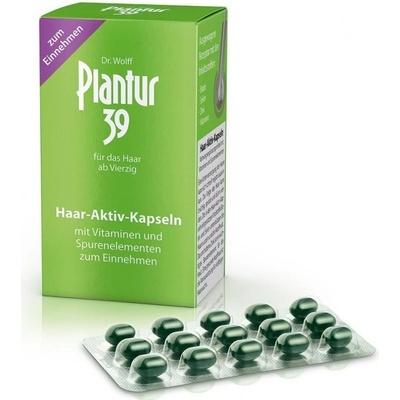 DR. WOLFF PLANTUR 39 Aktívne kapsule cps.60 - vitamíny proti vypadávaniu vlasov u žien