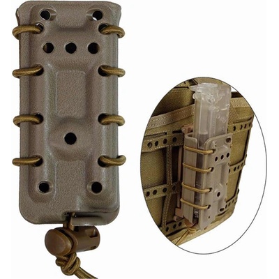Wosport Plastová Molle na 9mm pistolové zásobníky TAN
