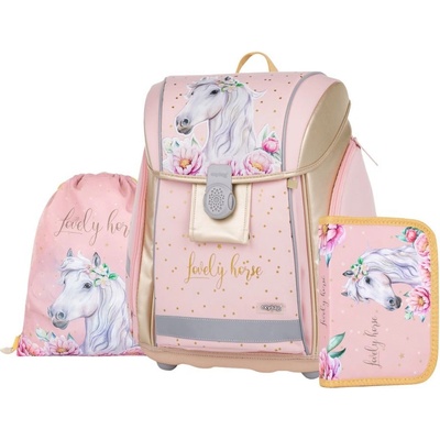 Oxybag PREMIUM LIGHT kôň romantic oranžový set 3-dielny