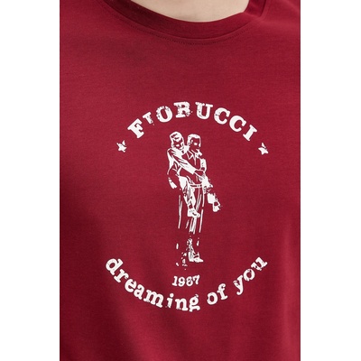 Fiorucci Памучна тениска Fiorucci Burgundy Dreaming of You Regular Fit T-Shirt (M02SMTSH323CJ01RD03)