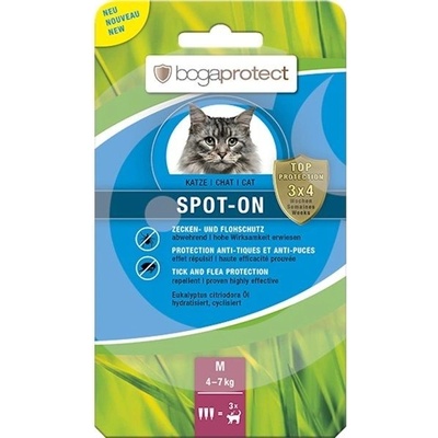 Bogaprotect Antiparazitní kapky pro kočky SPOT-ON M, 3 x 1,2 ml