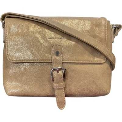 David Jones dámská crossbody kabelka slim 7052-1 GOLD zlatá