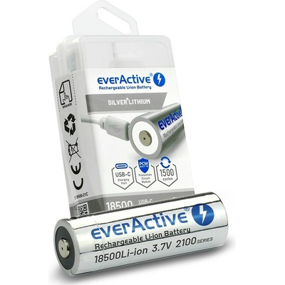 everActive 18500 3,7V Li-ion 2100mAh USB-C s ochranou + BOX