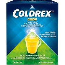 Coldrex Horúci nápoj Citrón plo.por. 10 x 5 g