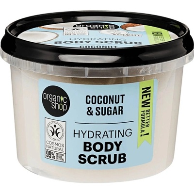 Organic Shop Хидратиращ скраб за тяло Coconut & Sugar, 250 ml