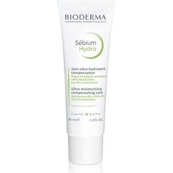 BIODERMA Sébium Hydra хидратиращ крем за кожа, която е суха и раздразнена от медикаментозно лечение на акне 40ml